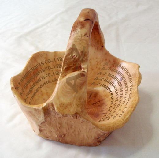 Wooden Baskets, Natural Wood Roots Baskets