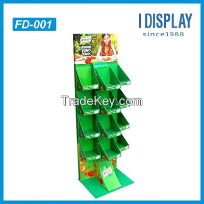 Custom Supermarket Seeds cardboard display, floor display rack