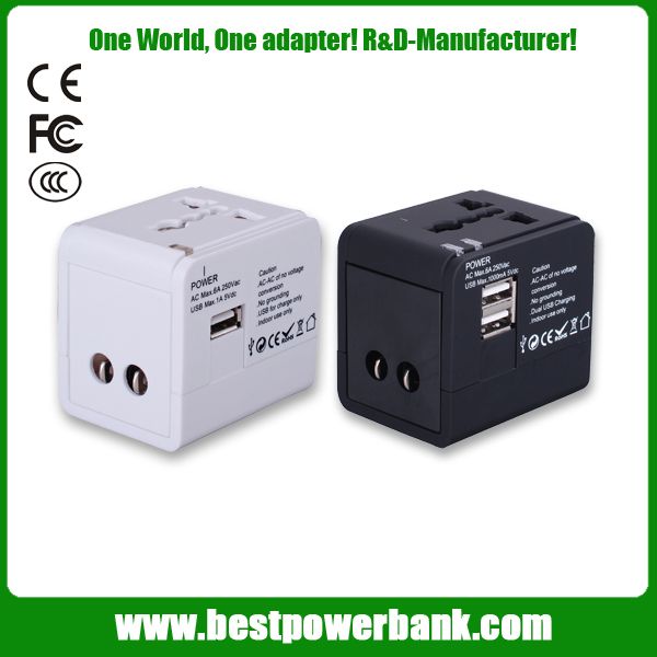 JY-148  5V/2.1A Worldwide international travel adapter with dual usb 