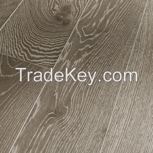 Click oak grey limed brushed wood flooring