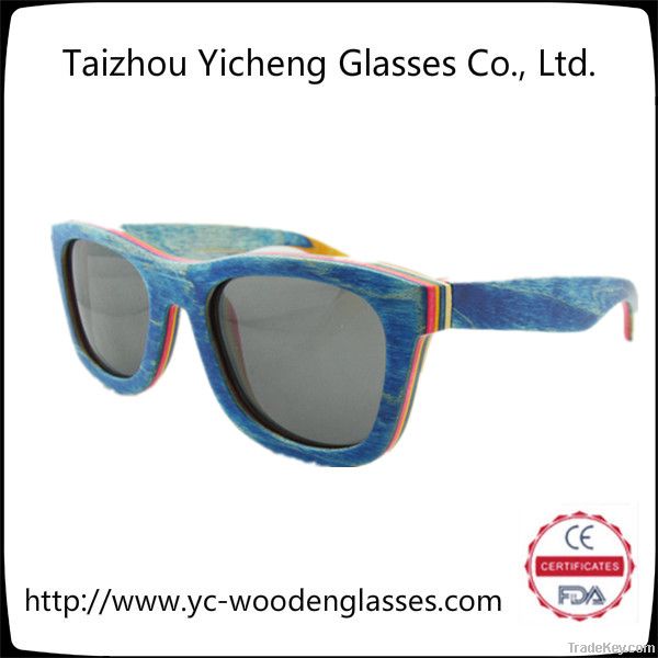 Fashion men and women sunglasses, wood glasses FS0214