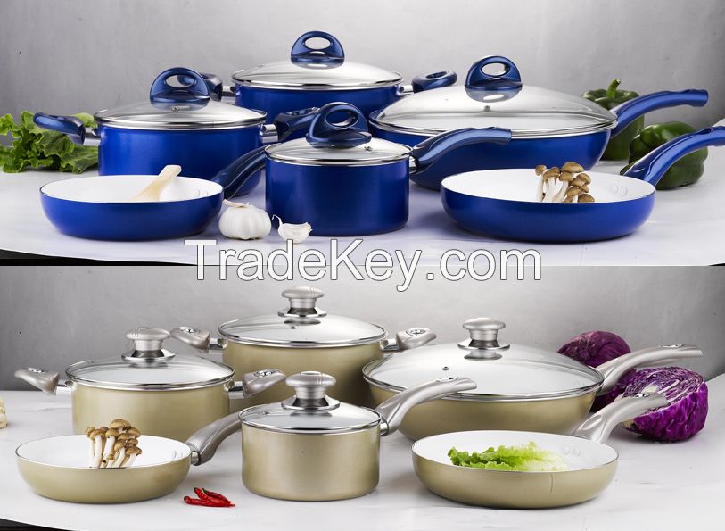 Ceramic coating Fry Pan,Chef's Pan,Wok,sauce pan,grill pan,saute pan