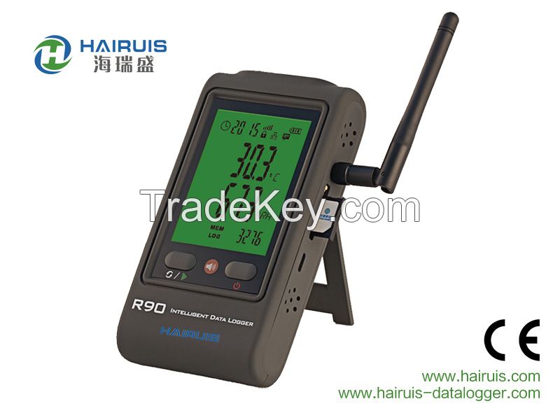 R90TH-G GPRS GSM SMS alarm temperature humidity data logger