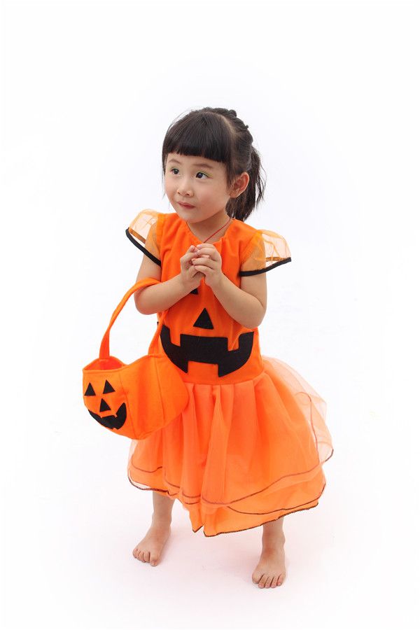 Pumpkin cape costumes for kids fancy dress