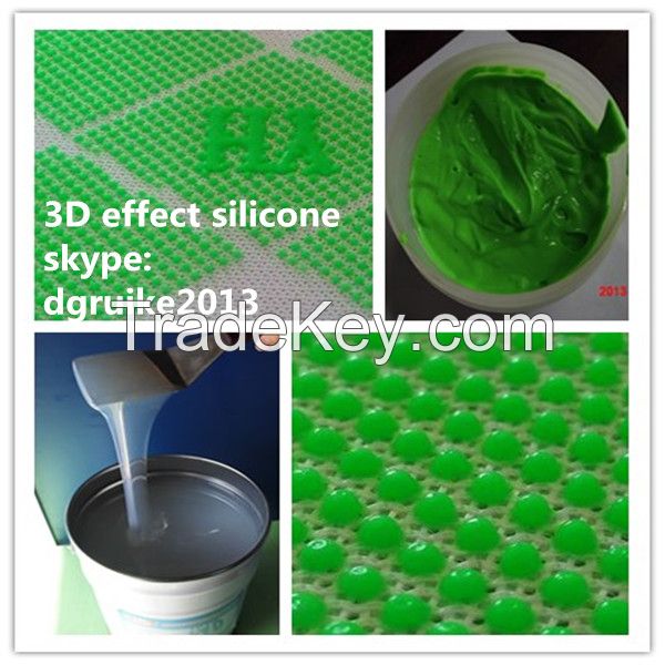 high density silicone ink used for teech brush effect for mesh sportwear 