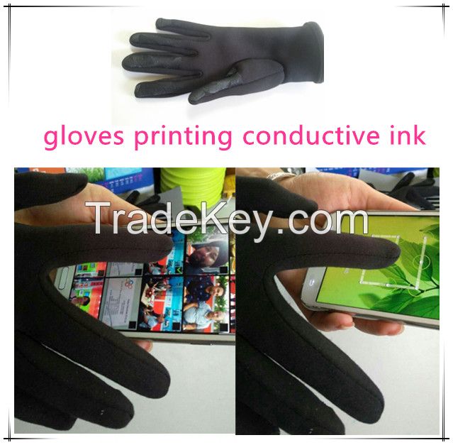 Textile printing silicone conductive ink for gloves printing for touch screen