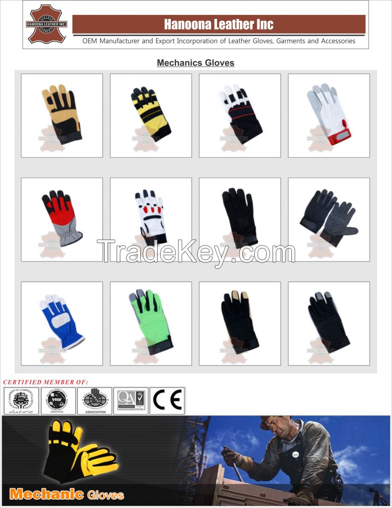 Hot selling Mechanical Working Gloves, construction mechanics work gloves