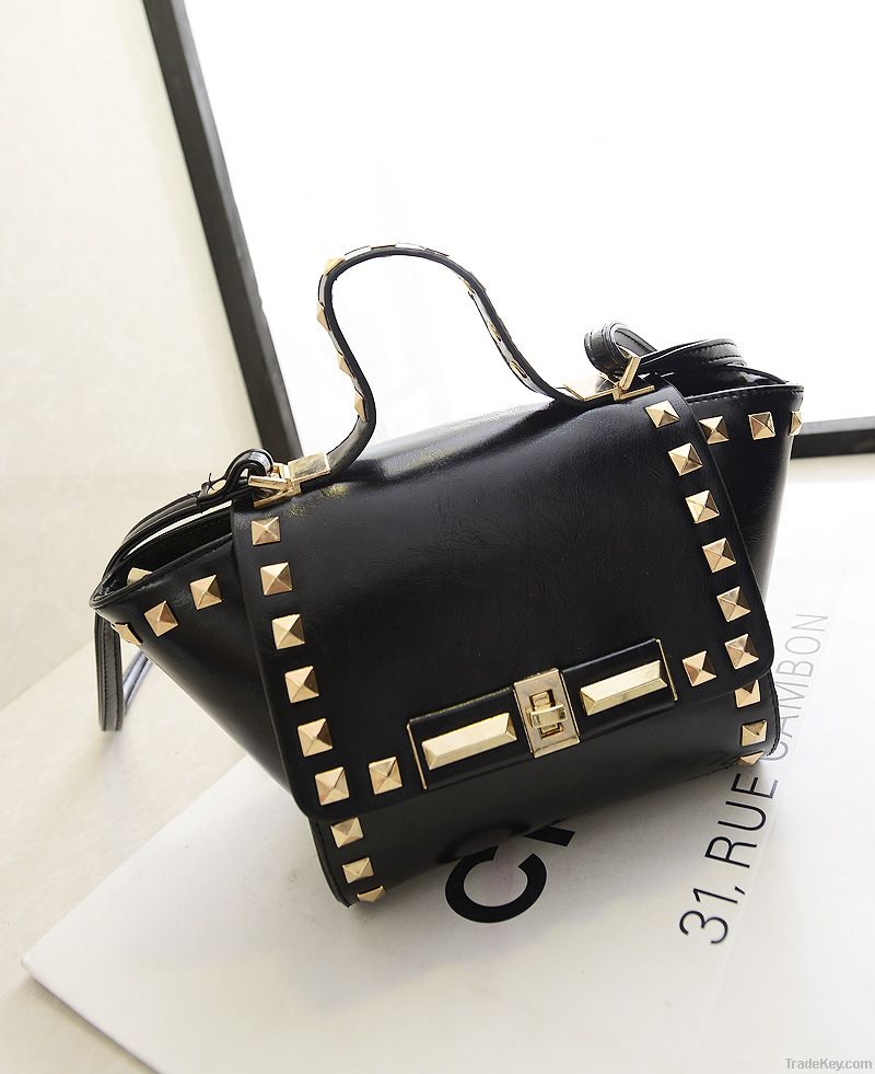 Fashion Women Handbag Rivet Tote Bag Shoulder Bag