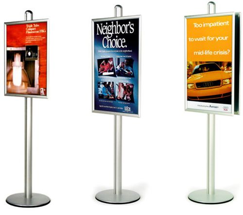 Free Standing Pole Poster Display