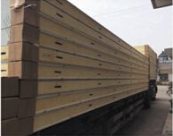 Polyurethane cold storage panel with salinized steel plate