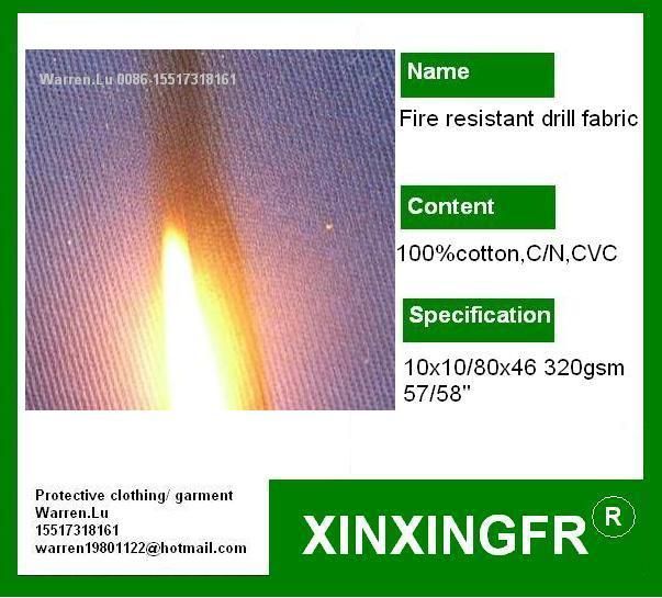 EN 11611 100%cotton flame retardant fabric