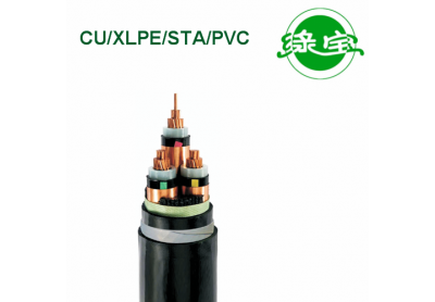 3.6/6KV copper conductor XLPE insulated steel tape armored power cable