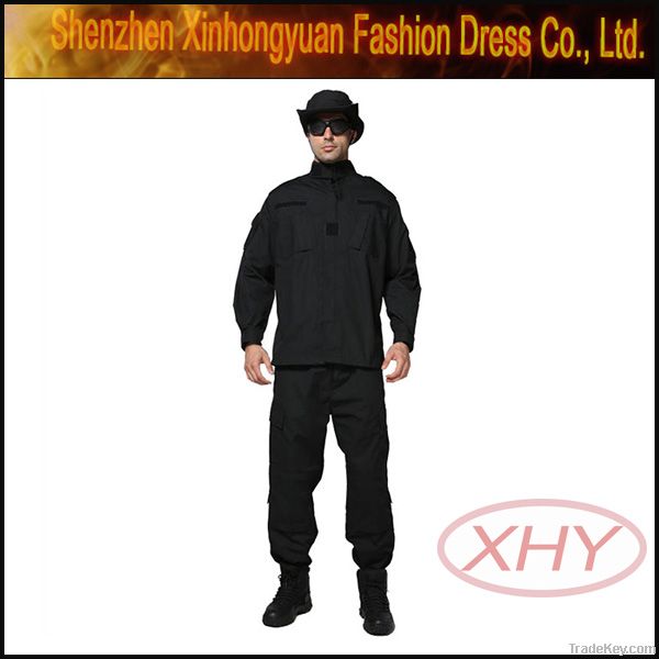 Black military uniform tactical uniform