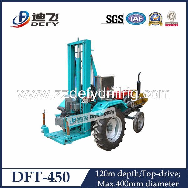 Large Borehole Tractor Mounted DFT-450 Water Well Drilling Rig