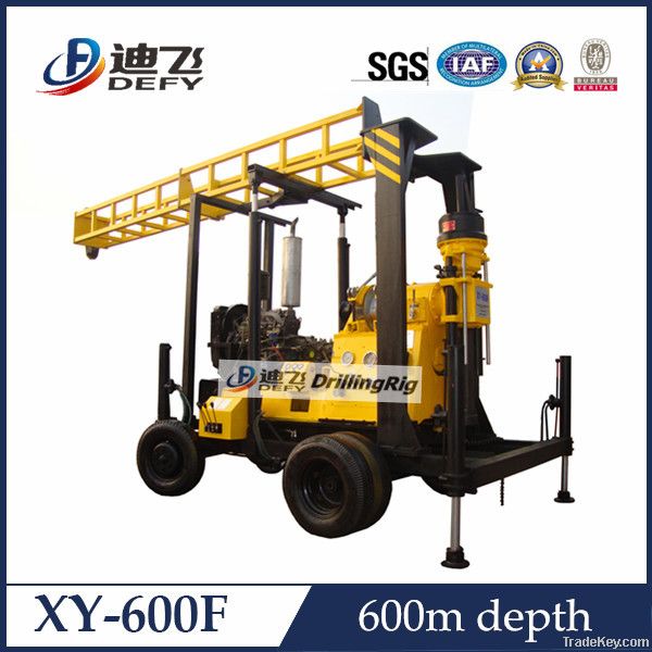 Hydraulic Trailer Mounted Diamond Core Drilling Rig for Exploration