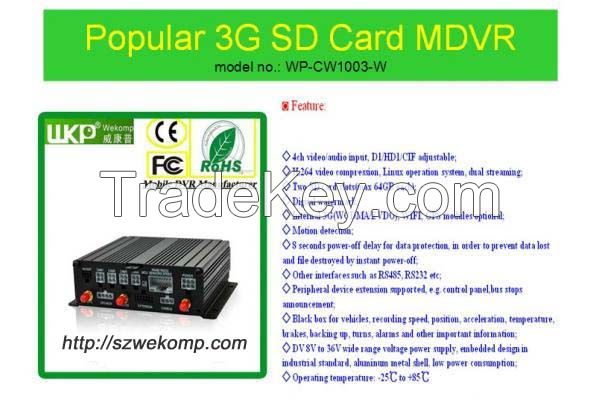 4-CH SD Card MDVR GPS 3G WIFI optional with free CMS software support Realtime monitoring