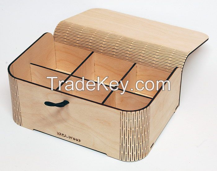 Laser cut wooden tea filter holder with teacup design