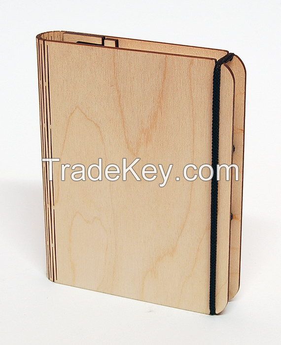 Laser cut wooden plain paper block holder without design