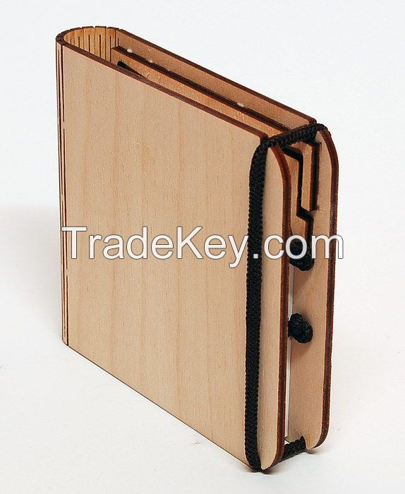 Laser cut wooden plain paper block holder without design