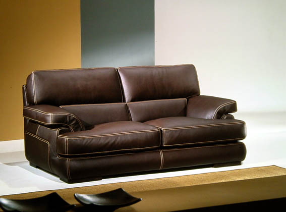 Roches Bobois and Cuir Center leather sofa (famous)