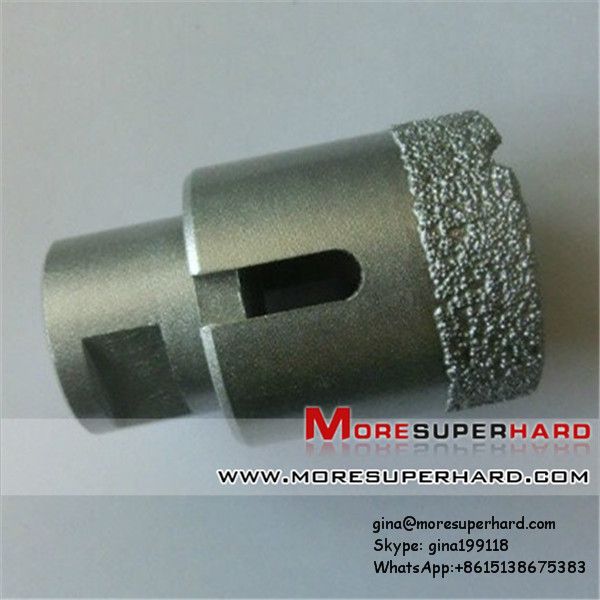 Vacuum brazed diamond core drill bit for concrete, granite, stone
