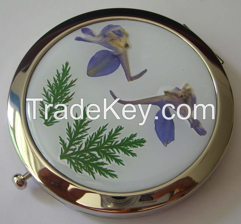 wholesale -promotion /fashion/metal / cosmetic /pocket /compact /makeup mirror flowers mirror gift /present