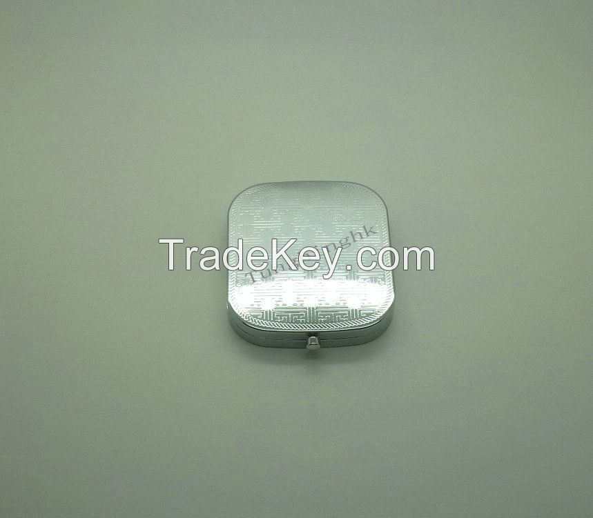 Wholesale - -BLANK SILVER COMPACT MIRRORS SQUARE SHAPED 