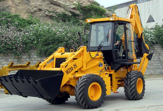 backhoe loader with 1 m3 bucket and 0.3 m3 backhoe for construction,farm and road