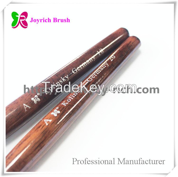 Acetoneproof red wood kolinsky acrylic nail brush