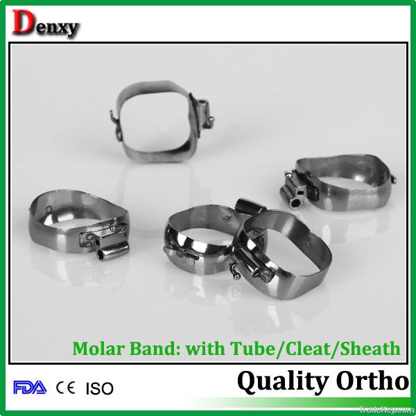 dental orthodontic molar bands with sheath/plain bands
