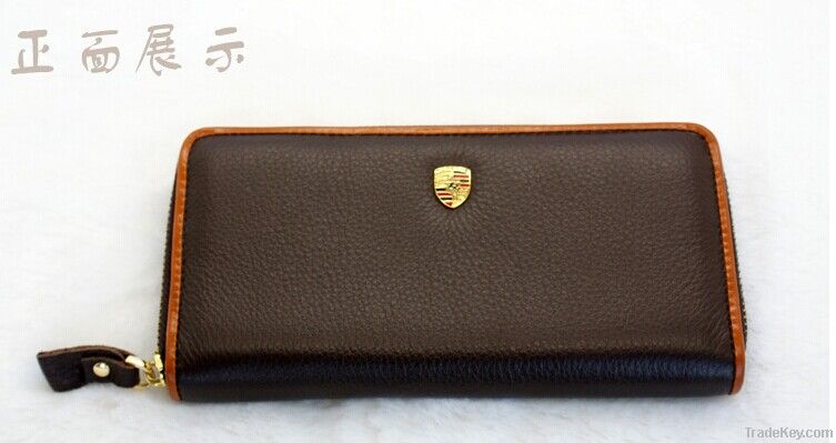 Upscale gender real leather wallet