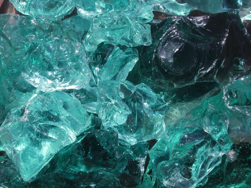 slag glass rock for fence