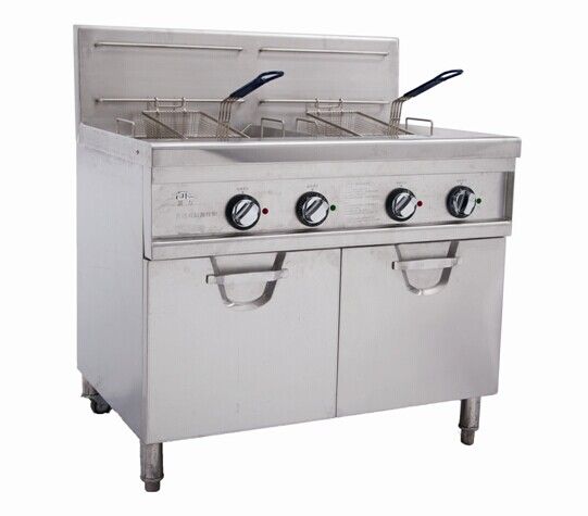 Chinese good quality electric fryer with 2- tanks  30% saving oil