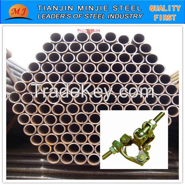 Black Scaffolding Tube and Clamp for Construction