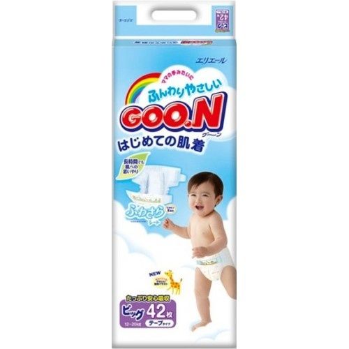 Goon Super Jumbo Baby Diapers Tape Type Big Size 42 (12-20kg)