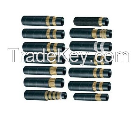 SAE, DIN standard reinforced hydraulic all industrial rubber hoses