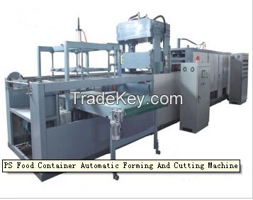 PS foam food container forming and cutting machine