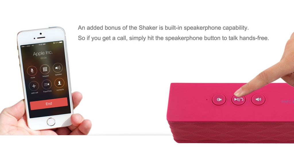 bluetooth speaker with NFC and hands free function