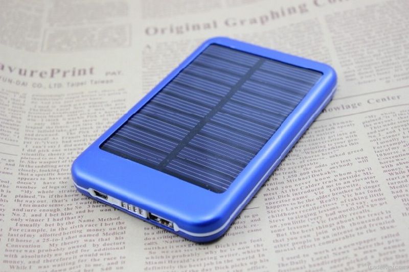 Portable solar mobile chargers P6000T 6000mAh pink, black, blue,
