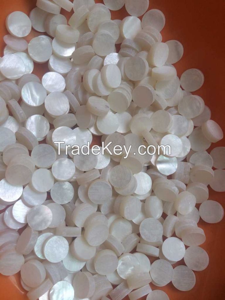 Real  White MOP Shell Shirt Button blanks white mother of pearl shell button blanks supply