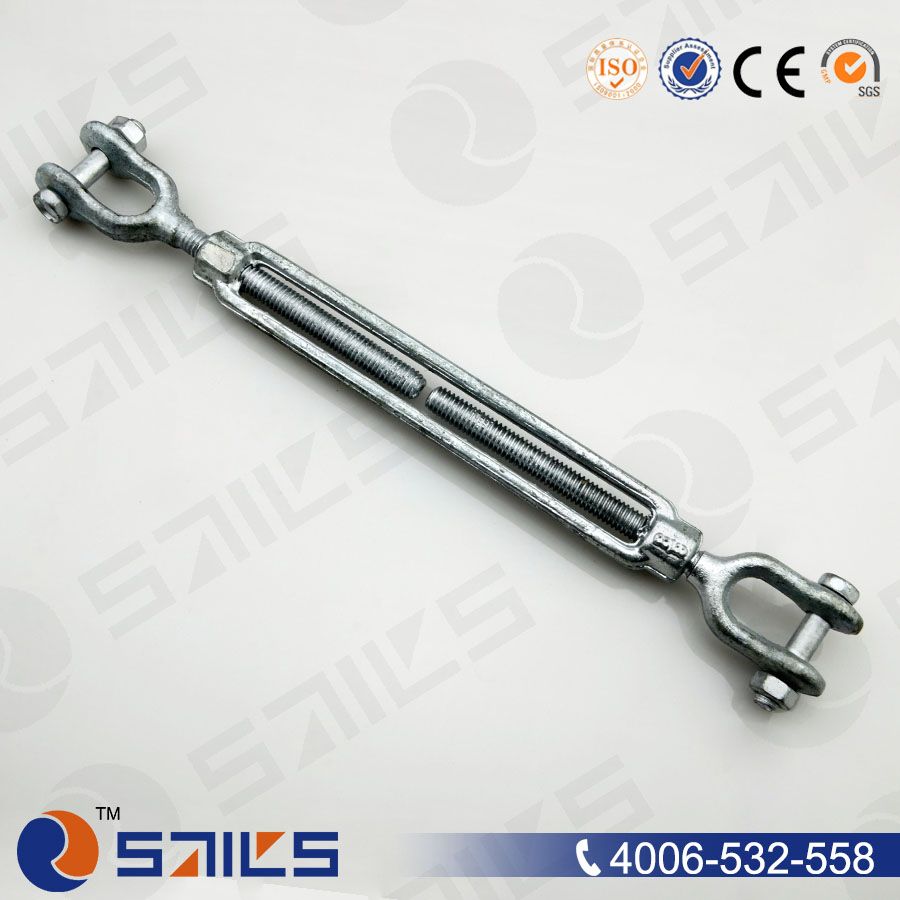 high quality jaw and jaw galvanized carbon steel us type drop forged turnbuckle