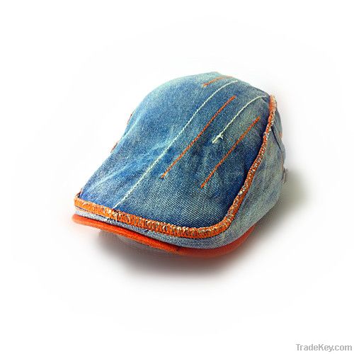 The latest fashion denim beret hats for men