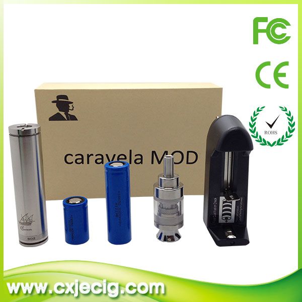 China Ecig Caravela Mechanical Switch 18650 Rechargeable Battery Vape Mod