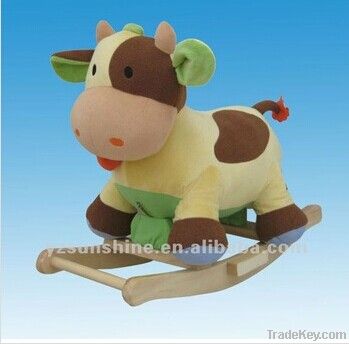 baby rocker baby plush rocking cattle