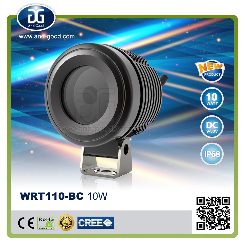 High Power Chrome 2 inch DC9-50V 10W IP68 Cree led spot lamp
