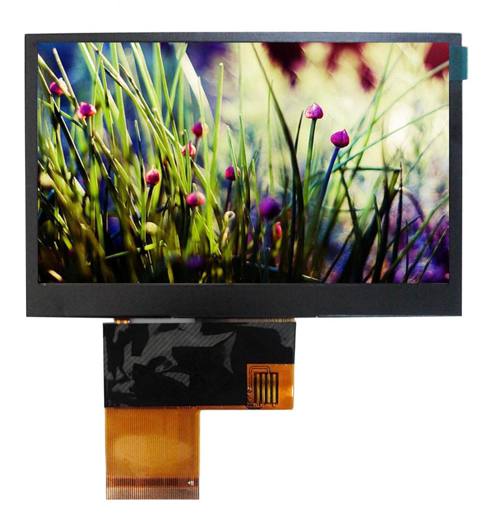 4.3" TFT LCD with high brightness (1000nits)