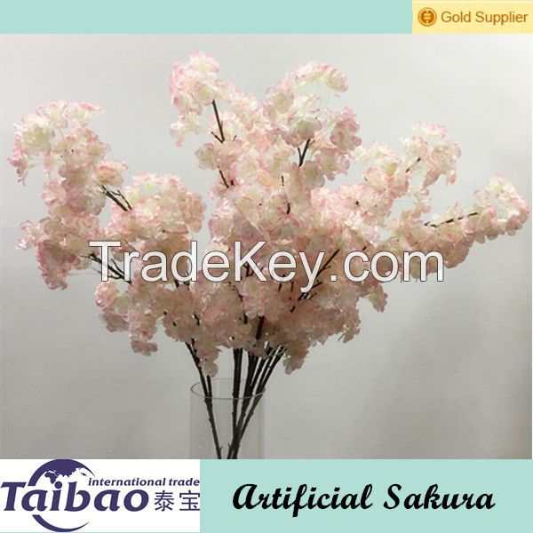 Real looking long stem artificial sakura flower