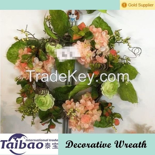 2015 New Arrival Beautiful Artificial Flower Wreath