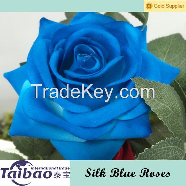 Vevlet silk rose flowers for wedding and home decoration