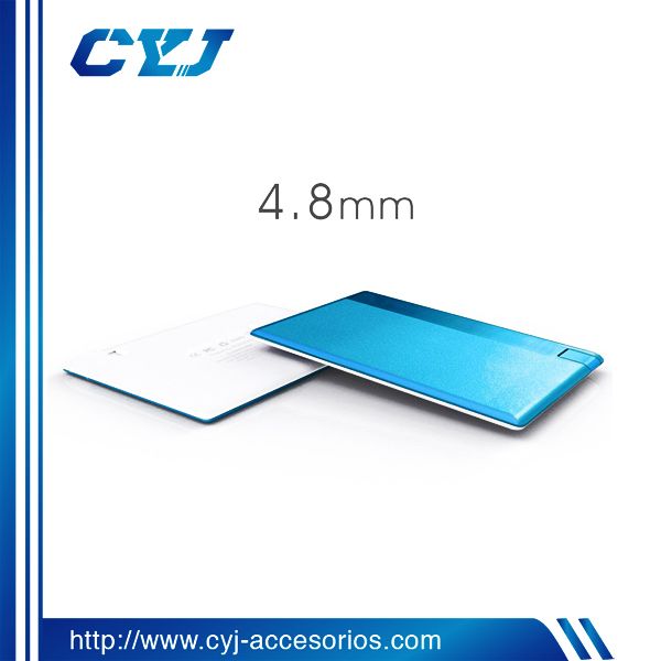 2014 New product Ultra-thin 4.8mm credit card power bank, micro usb battery charger, slim power banks made in china  